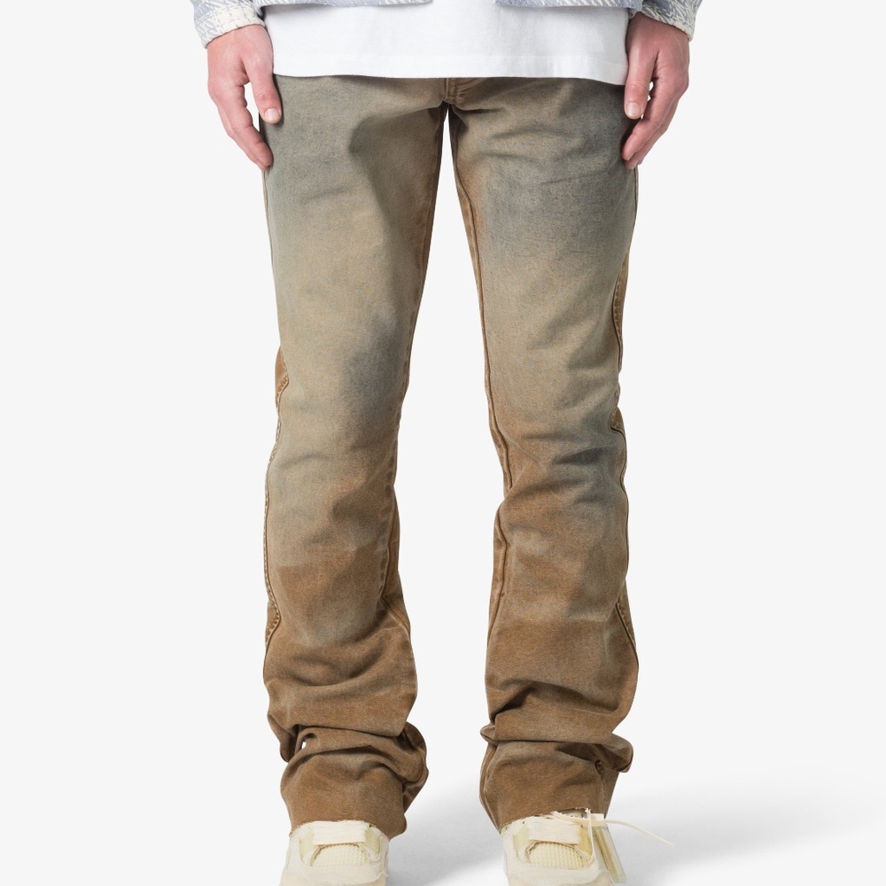 mnml B643 Flare Burnt Denim - Black/Brown Size 38Black/Brown / 38